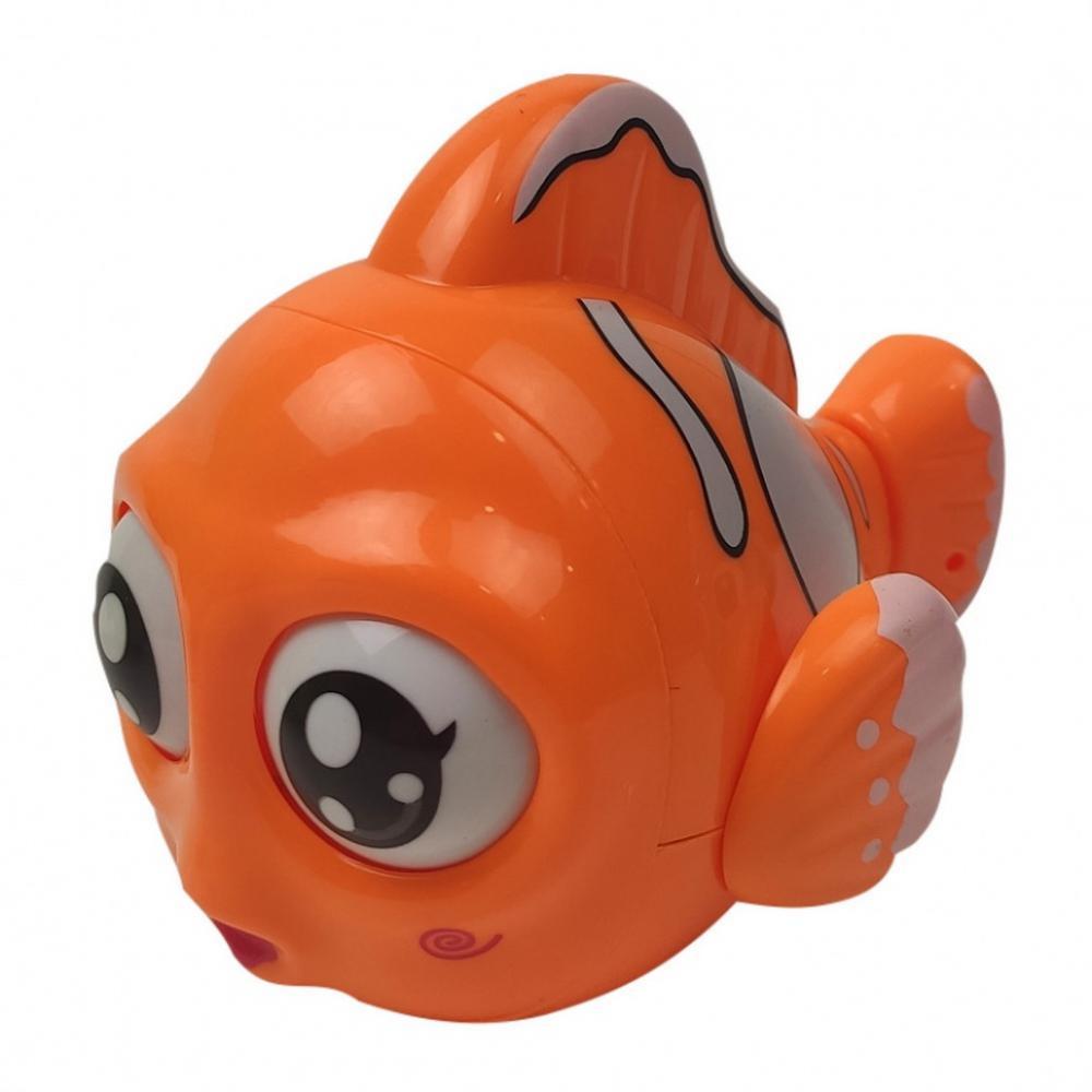 Детская игрушка для ванной Рыбка 6672-1, инерционная, 11 см Оранжевый
