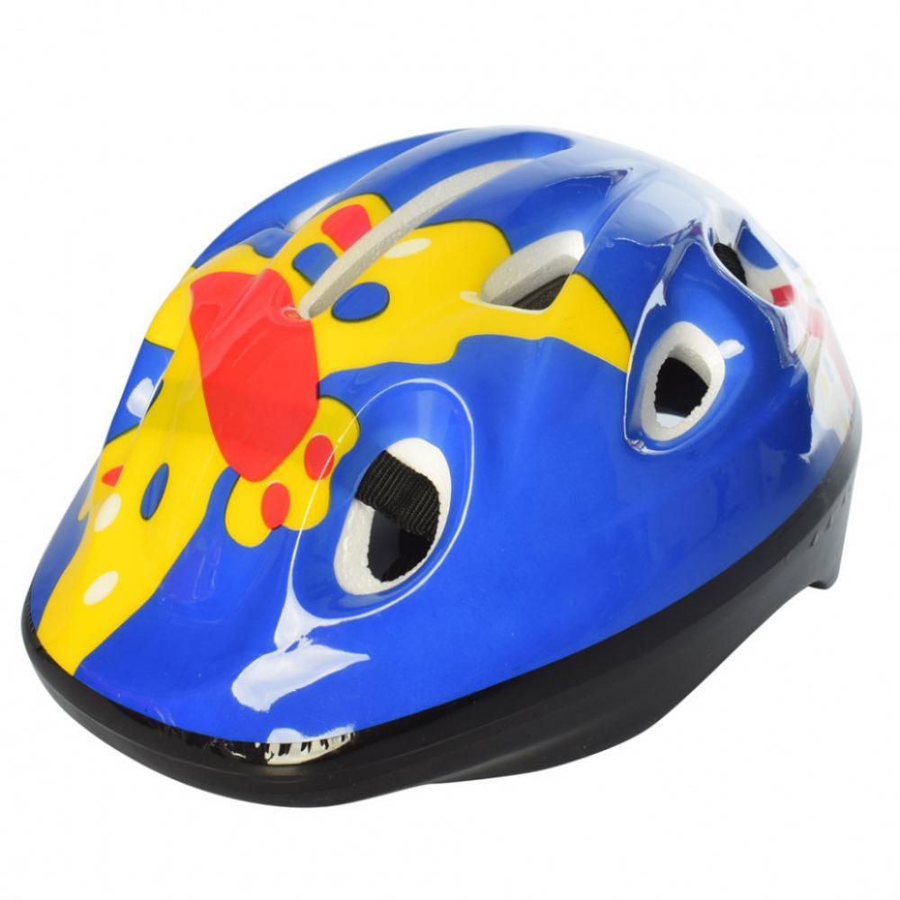 Детский шлем MS 1955 для катания на велосипеде Сине-желтый