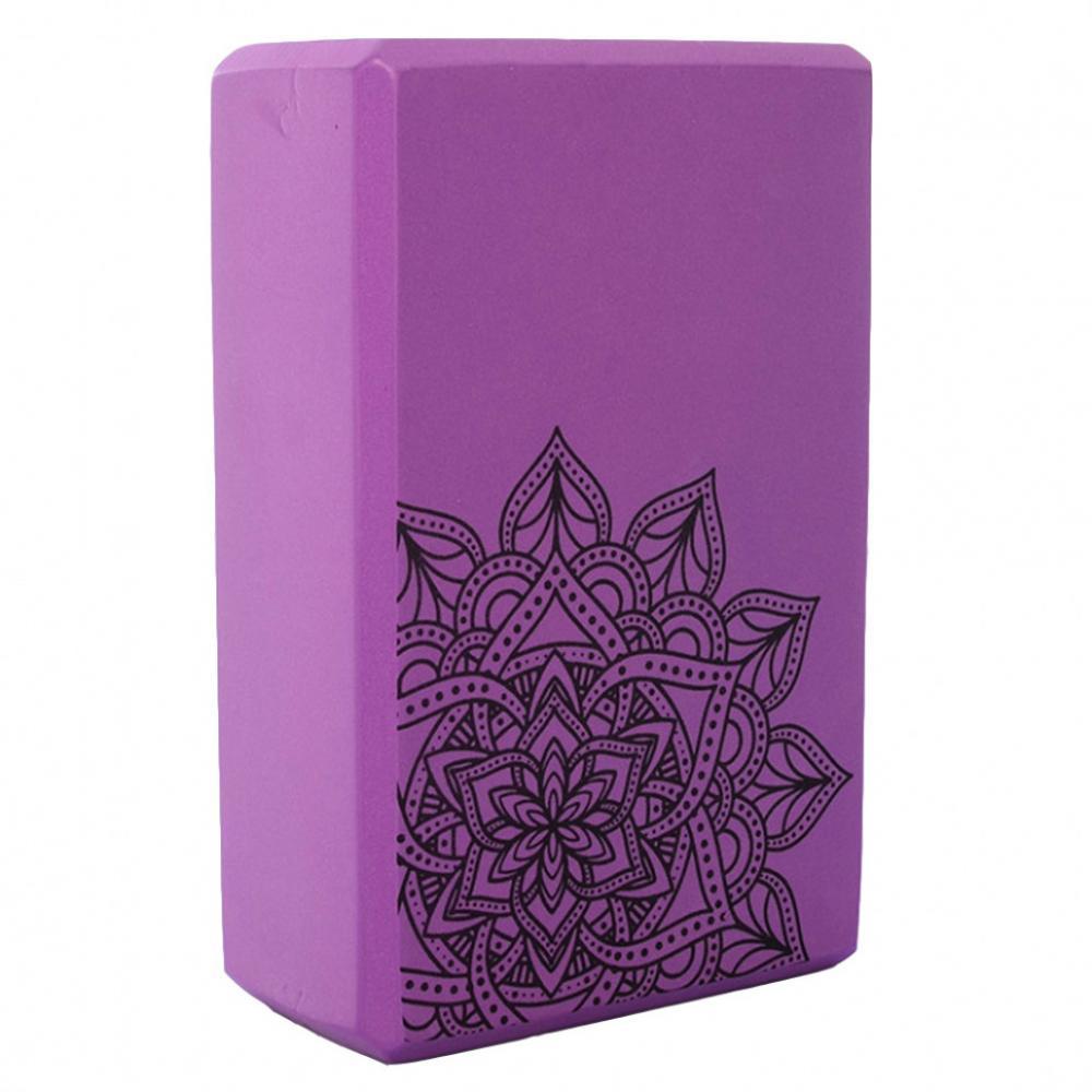 Блок для йоги и растяжки MS 0858-5 с рисунком Фиолетовый