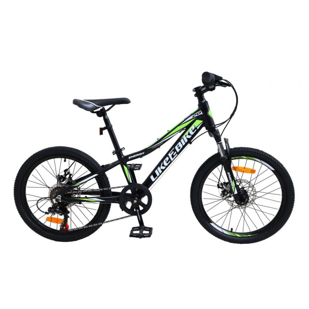Велосипед подростковый 2-х колёсный 20 A212001 RL7T LIKE2BIKE Energy, цвет черный матовый