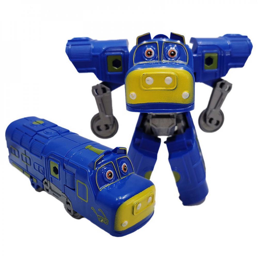 Детский трансформер 2189 Робот-поезд Синий