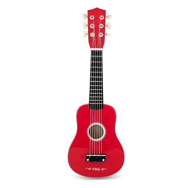 Игрушка Viga Toys Гитара, красный 50691