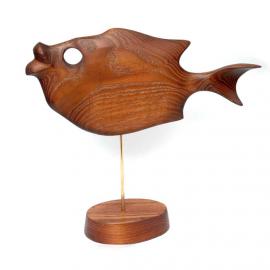 Скульптура Риба №2 коричнева