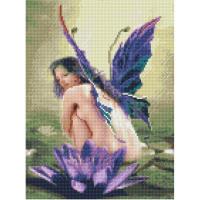 Алмазна мозаїка Дівчина-метелик Strateg HX009 30х40 см