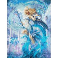 Алмазна мозаїка Дівчина-чарівниця Strateg HX027 30х40 см