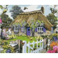 Алмазна мозаїка Будиночок у квітах Strateg HX028 30х40 см