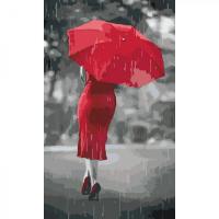Картина за номерами. Люди Червона парасолька KHO2655, 30х50 см