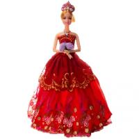 Лялька у бальній сукні YF1157G на шарнірах, 29 см Червоний