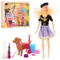 Кукла типа Барби Sariel 7726-A1 скрипачка с собачкой