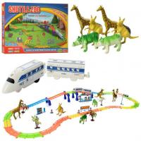 Залізниця 8150-A, локомотив, вагон, тварини, дерева