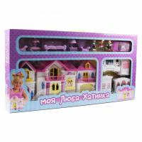 Іграшковий будиночок для ляльок WD-922 з меблями та машинкою Білий