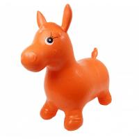 Детский прыгун-лошадка MS0737 резиновый Оранжевый