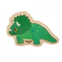 Дерев'яна іграшка Пазли MD 2283 Динозавр зелений
