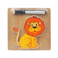 Дерев'яна іграшка Пазли MD 2525 маркер, дошка для малювання Лев
