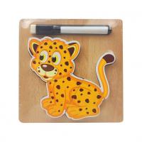 Дерев'яна іграшка Пазли MD 2525 маркер, дошка для малювання Тигр