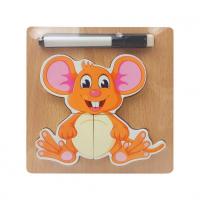Дерев'яна іграшка Пазли MD 2525 маркер, дошка для малювання Миша