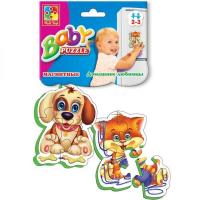 Дитячі пазли на магніті «Домашні улюбленці» Baby-Puzzle VT3208-02, 2 пазли, 9 деталей