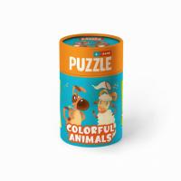 Детский пазл/ игра Mon Puzzle Цветные животные 200100, 10 пазлов по 2 элемента