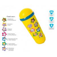 Дитячий іграшковий мікрофон M 3855, 14 пісень Жовтий