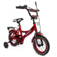 Велосипед дитячий 2-х колісний 12'' 211203 Like2bike Sky, бордовий, рама сталь, зі дзвінком