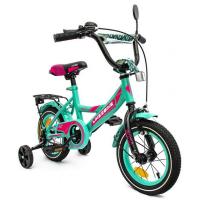 Велосипед дитячий 2-х колісний 12'' 211204 Like2bike Sky, бірюзовий, рама сталь, зі дзвінком