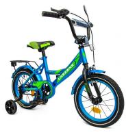 Велосипед дитячий 2-х колісний 14'' 211401Like2bike Sky, блакитний, рама сталь, зі дзвінком