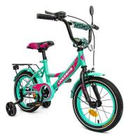 Велосипед детский 2-х колесный14'' 211402 Like2bike Sky, бирюзовый, рама сталь, со звонком