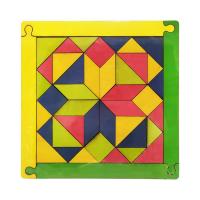 Детская мозаика Геометрика 172401 деревянная Желтый-зеленый