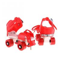 Квадровые ролики Profi MS 0053 4 колеса, раздвижные размер 27-30 Красный
