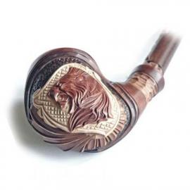 Трубка для куріння Гусар зі шкірою фігурний Лев грива