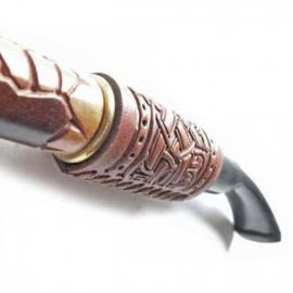 Трубка для куріння Гусар зі шкірою фігурний Дракон-метал