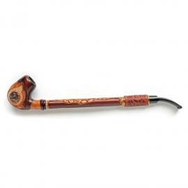 Трубка для куріння Гусар зі шкірою Шерлок Холмс метал