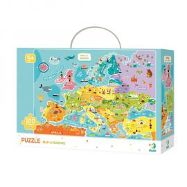 Пазл DoDo Карта Європи англійська версія 300 124