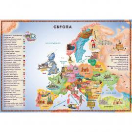 Пазл Карта Європа 110 елементів КП-002 KP-002