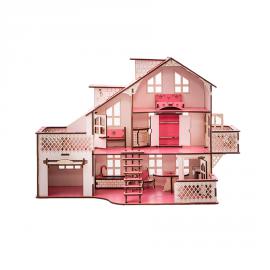 Ляльковий будинок з гаражем і підсвічуванням 57х27х35 В011