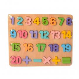 Деревянная игрушка Рамка-вкладыш MD 2215 цифры MD 2215-1