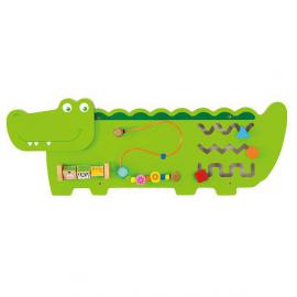 Настінна іграшка бізіборд Viga Toys Крокодил 50469