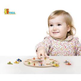 Розвиваюча іграшка-пазл Viga Toys Годинник 56171