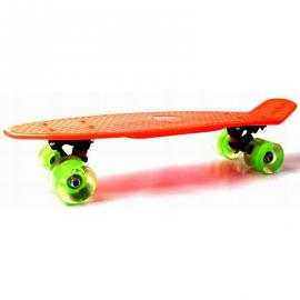 Скейт Penny Boarde Orange Сяючі колеса