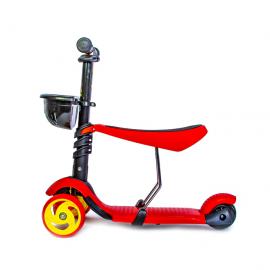 Самокат Scooter Smart 3in1. Червоний колір. Смарт-колеса!