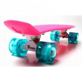 Скейт Penny Boarde Pink Сяючі бірюзові колеса