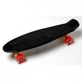 Penny Board. Black. Сяючі червоні колеса.