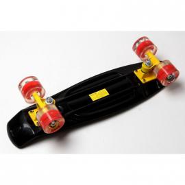 Penny Board. Black. Сяючі червоні колеса.