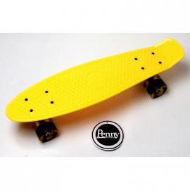 Penny Board. Yellow. Гравірування. Світяться колеса.