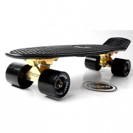 Penny Board Black. Logo. Золота підвіска! Сяючі і матові чорні колеса!