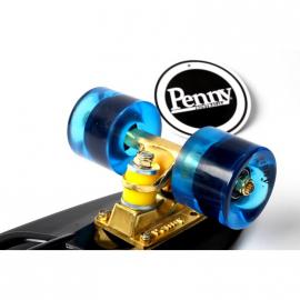 Penny Board Black. Logo. Золота підвіска! Гравірування! Сині колеса!