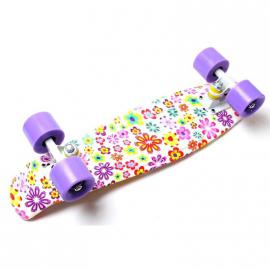 Penny Board Violet Flowers