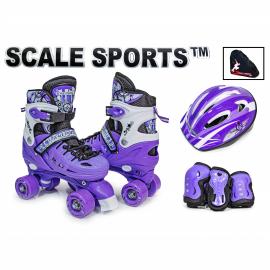 Комплект квадов Scale Sport Фиолетовый, размер 34-37