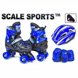 Комплект квадов Scale Sport Синий, размер 29-33