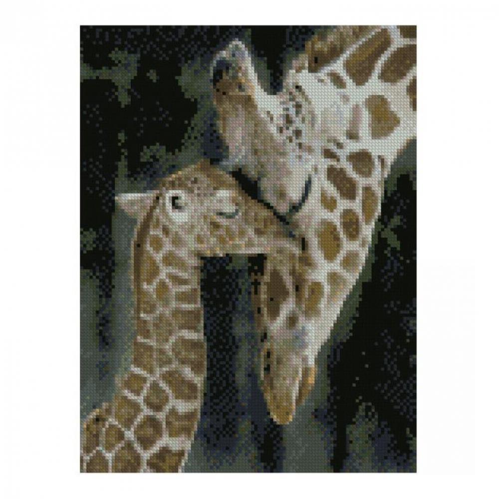 Алмазная мозаика Жираф с детенышем Strateg HX204 30х40 см
